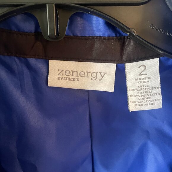Women's Chico's Zenergy Blue Vest Size 2 - Picture 2 of 3